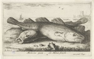 Two Codfish on the Beach by Albert Flamen