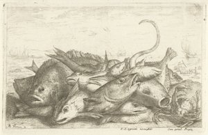 Fishing with Crab (series title: Various Fish Species) by Albert Flamen