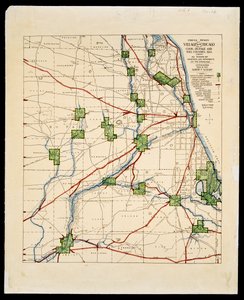 Map of American Indian trails and villages by Albert Frederick Scharf