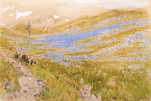 An Alpine View by Albert Goodwin