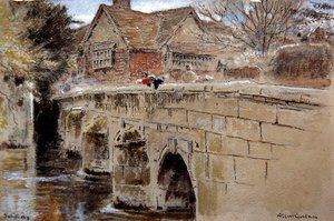 Crane Bridge, Salisbury by Albert Goodwin