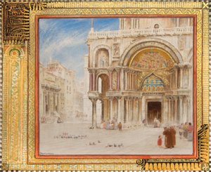Peter & John at the Gate of the Temple, San Marco, Venezia, c.1872 by Albert Goodwin