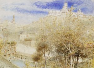The Fonte Branda, Siena by Albert Goodwin