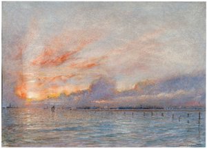 The Lagoons, Venice by Albert Goodwin