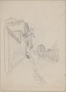 A French Street by Albert Gottschalk