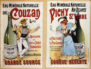 Advertising for Couzan and Vichy Mineral Water, c.1900 by Albert Guillaume