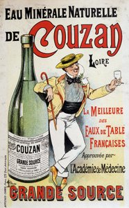 Advertising for the Mineral Water of Couzan - by Albert Guillaume (1873-1942), c.1895