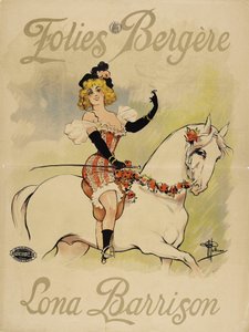 Folies Bergères. Lona Barrison, c. 1895 by Albert Guillaume