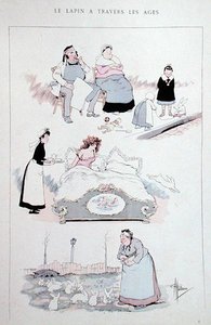 The Rabbit over the Ages, cartoon reproduced in Faut Voir, an album of the artist