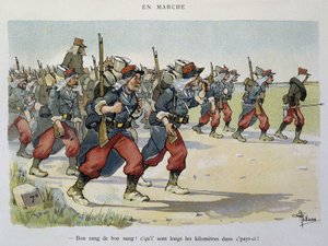 Walking - The Army Seen by Albert Guillaume (1873-1942), Circa 1900 by Albert Guillaume