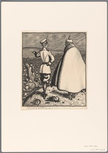Design for a Political Cartoon on World War I by Albert Hahn (I)