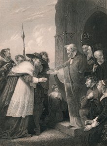 Cardinal Wolsey Entering The Abbey of Leicester, 1530 by Albert Henry Payne