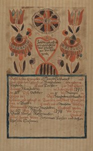 Pa. German Birth Certificate, c. 1936