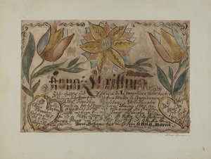 Pa. German Birth Certificate