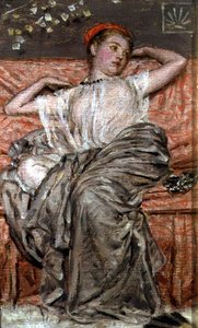 Study of a Draped Figure by Albert Joseph Moore