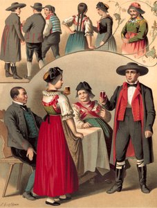 German costume, Baden, Schapbach and Kinzigthal by Albert Kretschmer