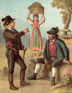 German Costume, Oesterreich, Salzkammergut by Albert Kretschmer