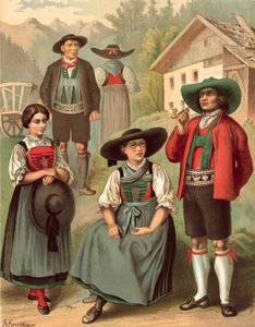 German Costume, Tyrol Sarnthal by Albert Kretschmer