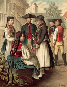German Costume, Wurtemberg Betzingen by Albert Kretschmer