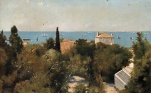 View of the Coastline, Trieste, c.1889 by Albert Letchford