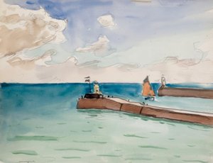 Les Sables d’Olonne, Port Entrance by Albert Marquet