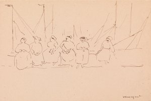 Six Women on a Wharf by Albert Marquet