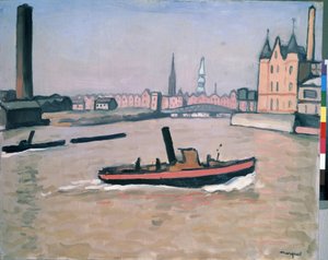 The Port of Hamburg by Albert Marquet
