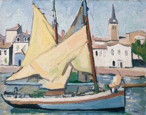 The Yacht and the Church, La Chaume by Albert Marquet