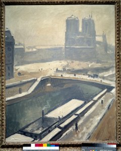 View of the Cathedrale Notre Dame de Paris by Albert Marquet