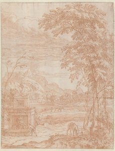 Italianate Landscape with a Fountain by Albert Meyering