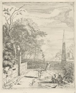 Landscape with an Obelisk by Albert Meyering