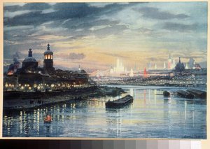 Illumination in Moscow by Albert Nikolayevich Benois