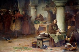Saint Bonaventure (1217-1274) Receiving the Purple Cardinalice by Albert Pierre Dawant