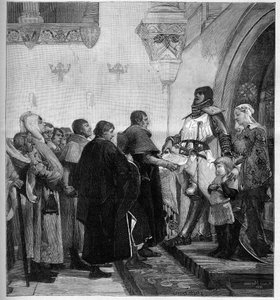 Renaud de Bourgogne Gives the Charter of Emancipation to the Bourgeois of Belfort. Needing Money to Wage His War Against Emperor Rudolf I of the Holy Roman Empire, Renaud de Bourgogne (died in 1321) Emancipated the City of Belfort in 1307, in Exchange for  by Albert Pierre Rene Maignan