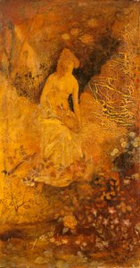 Panel for a Screen: Woman with a Deer