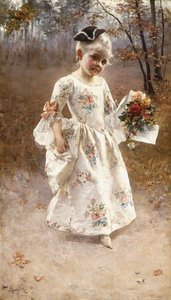 The Little Flower Girl by Albert Raudnitz