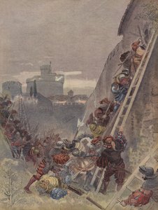 Bourbon is Killed in the Assault on Rome, May 6, 1527 by Albert Robida