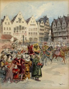 Election of Charles V as Emperor of Germany on 28 June 1519 by Albert Robida