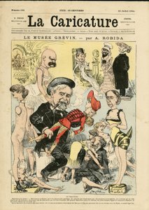 Illustration by Albert Robida for the Cover of La Caricature (1880) by Albert Robida