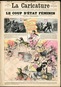 Illustration by Albert Robida for the Cover of La Caricature (1880) by Albert Robida