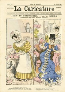 Illustration for the Cover of La Caricature (1880) by Albert Robida