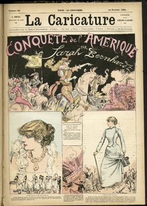 Illustration for the Cover of The Caricature (1880) by Albert Robida