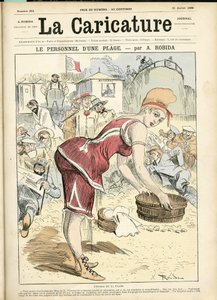 Illustration of Albert Robida for the Blanket of La Caricature (1880) by Albert Robida