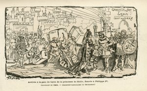 Illustration of Albert Robida in Histoire de France Tintamarresque by Albert Robida