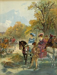 Royal Hunt of Francois I. Illustration by Albert Robida