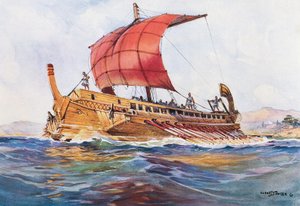 Light Ship from Classical Greek Era by Albert Sébille