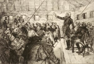 Washington Prevents a Military Dictatorship (cancelled plate from the portfolio "The Bicentennial Pageant of George Washington")