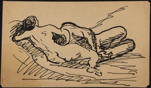 Reclining Nude by Albert Weisgerber
