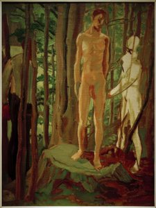 Sebastian on the Tree Stump by Albert Weisgerber