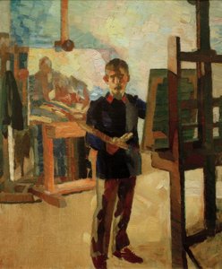 Self-Portrait in the Blue Litewka by Albert Weisgerber